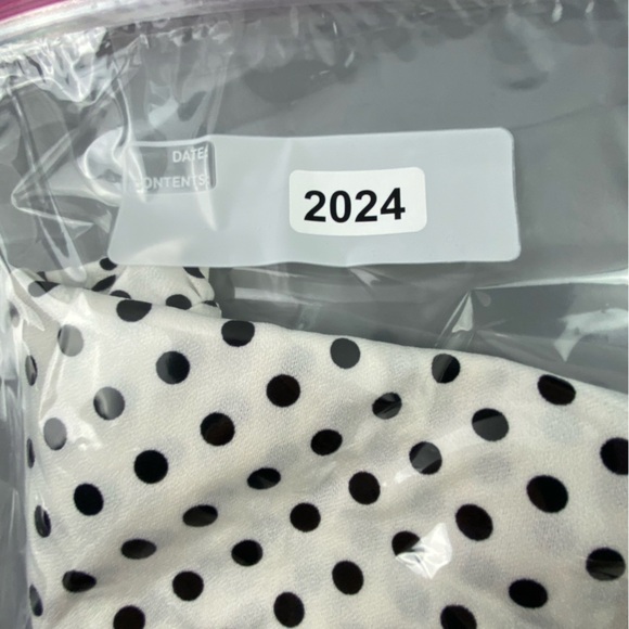 Simply Irresistible white with black polka dot ruffled edge sleeveless top, Med - Picture 9 of 10